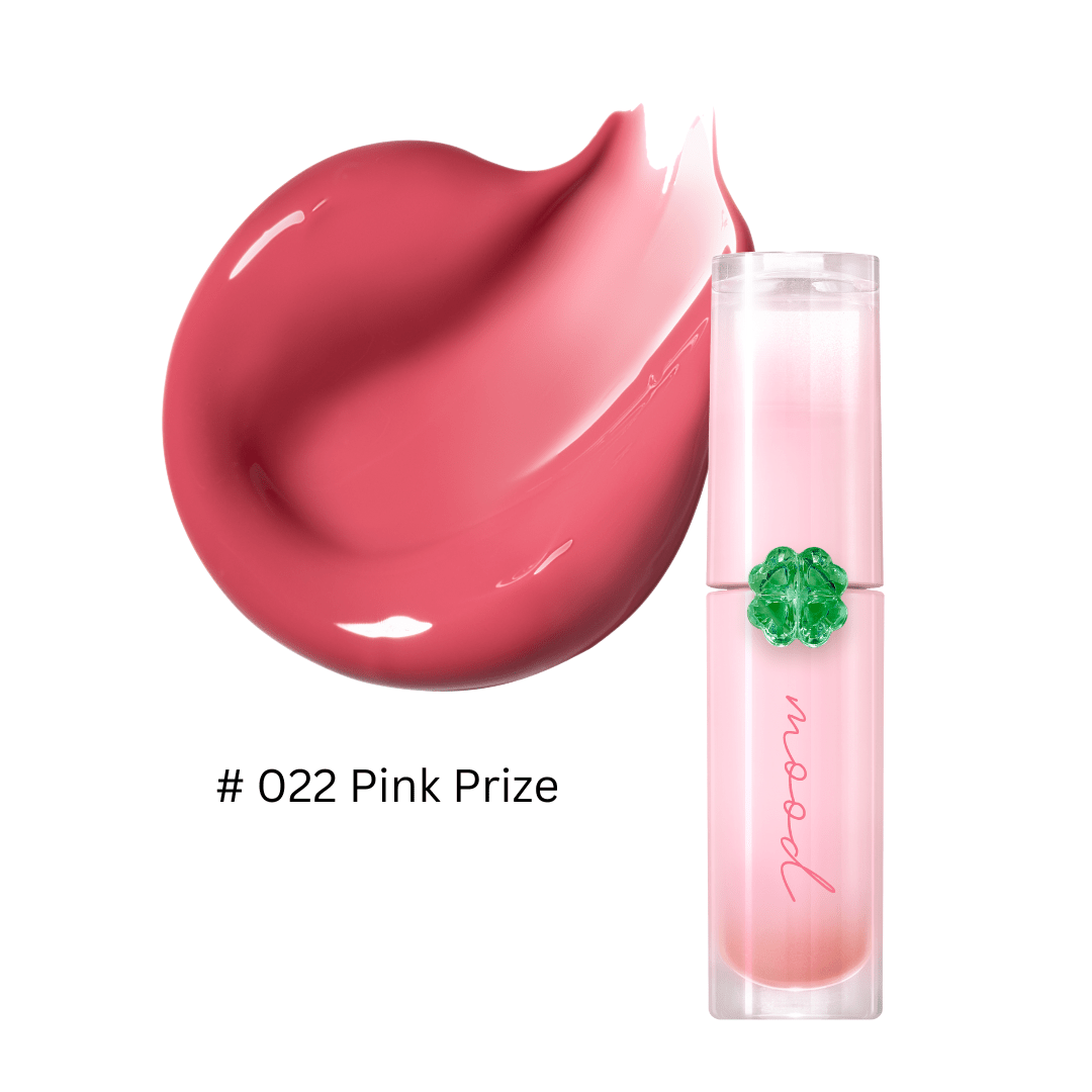 Peripera Ink Mood Glowy Tint Lucky Lottery lip tint in a vibrant shade, shown on lips with glossy finish and bold color.