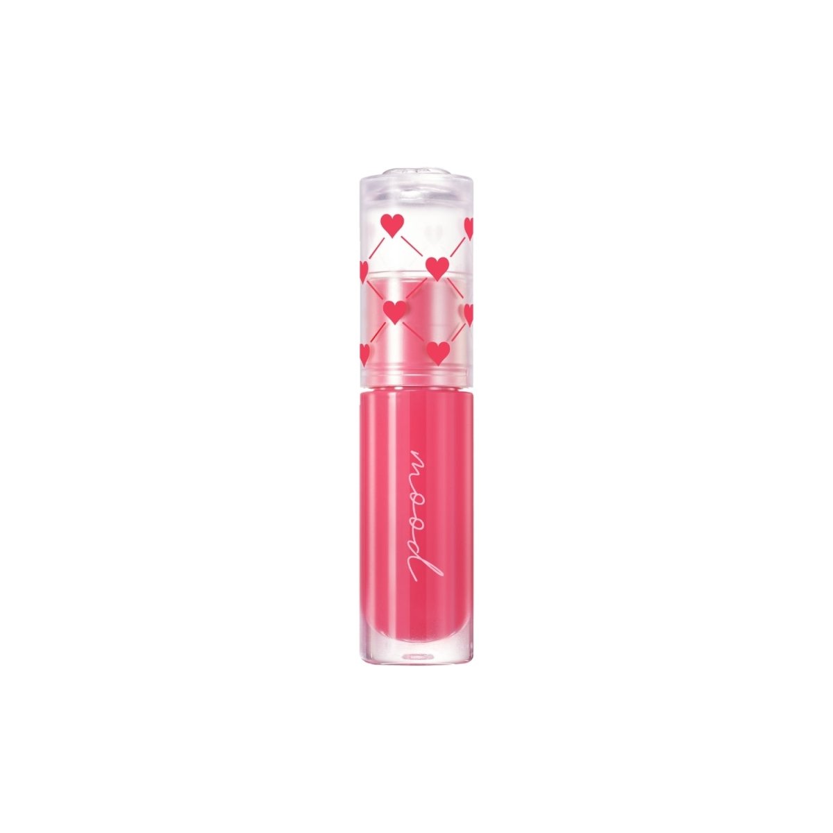 Peripera Ink Mood Glowy Lip Tint in Soft Berry shade showing a close-up of the tinted lip product in a sleek tube.