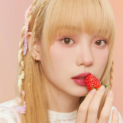 Peripera Ink Mood Glowy Tint in Soft Berry shade, showcasing a glossy lip tint with a berry hue and smooth texture.