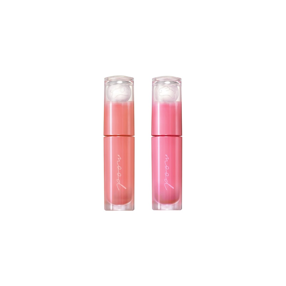 Peripera Ink Mood Glowy Tint Tteok Recipe lip tint in a glossy, vibrant pink shade with a smooth, shiny finish.