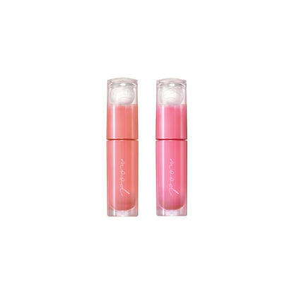 Peripera Ink Mood Glowy Tint Tteok Recipe lip tint in a glossy, vibrant pink shade with a smooth, shiny finish.