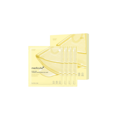 Medicube Kojic Acid Turmeric Brightening Gel Mask Box [4pcs] | La Cosmetique