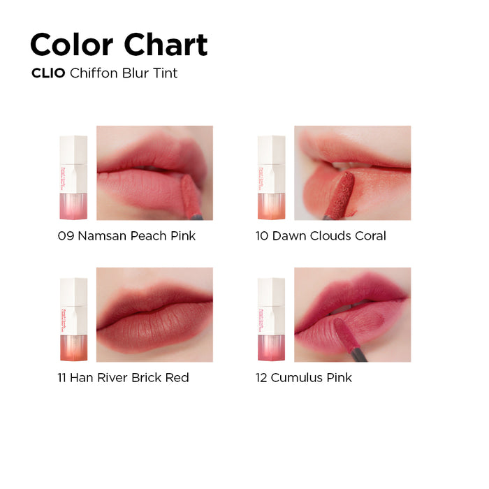 Clio Chiffon Blur Tint (12 Colours) - Shop K-Beauty in Australia