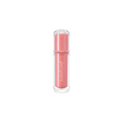 Peripera Mood Glowy Tint lip tint with a glossy, vibrant finish in a sleek tube, showcasing the product's bright color and packaging.