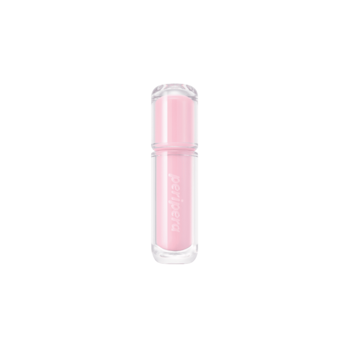 Peripera Mood Glowy Tint lip tint in a soft pink shade, with a glossy finish and smooth application on lips.