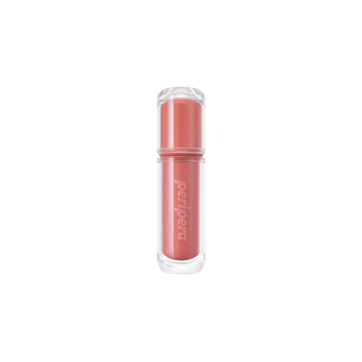 Peripera Mood Glowy Tint lip tint in a sleek tube, showcasing its vibrant, glossy color for a natural, radiant look.