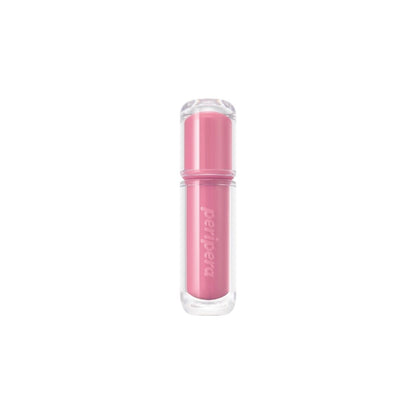 Peripera Mood Glowy Tint lip tint in a glossy, translucent shade showing on lips with a shiny finish