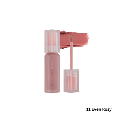 Peripera Over Blur Lip Tint in a soft, blurred lip color shade, showcasing smooth application on lips.