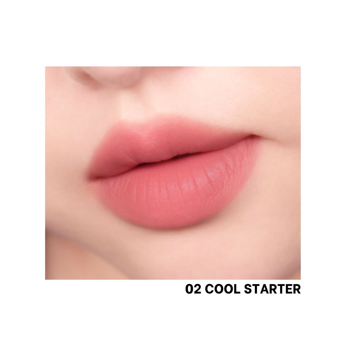 Peripera Over Blur Tint lip tint in a natural shade, showing the product tube and applicator with a blurred background.