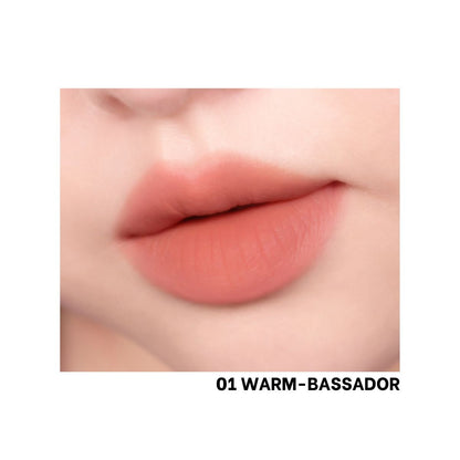 Peripera Over Blur Lip Tint in shade 9780172, showcasing the smooth, blurred lip color application on lips.