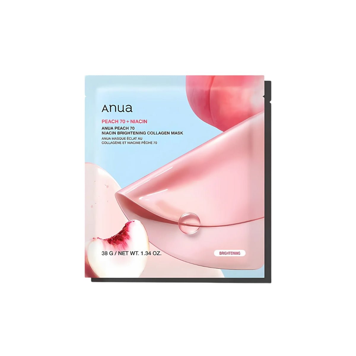 Anua Peach 70 Niacin Brightening Collagen Mask Box [4pcs] | La Cosmetique