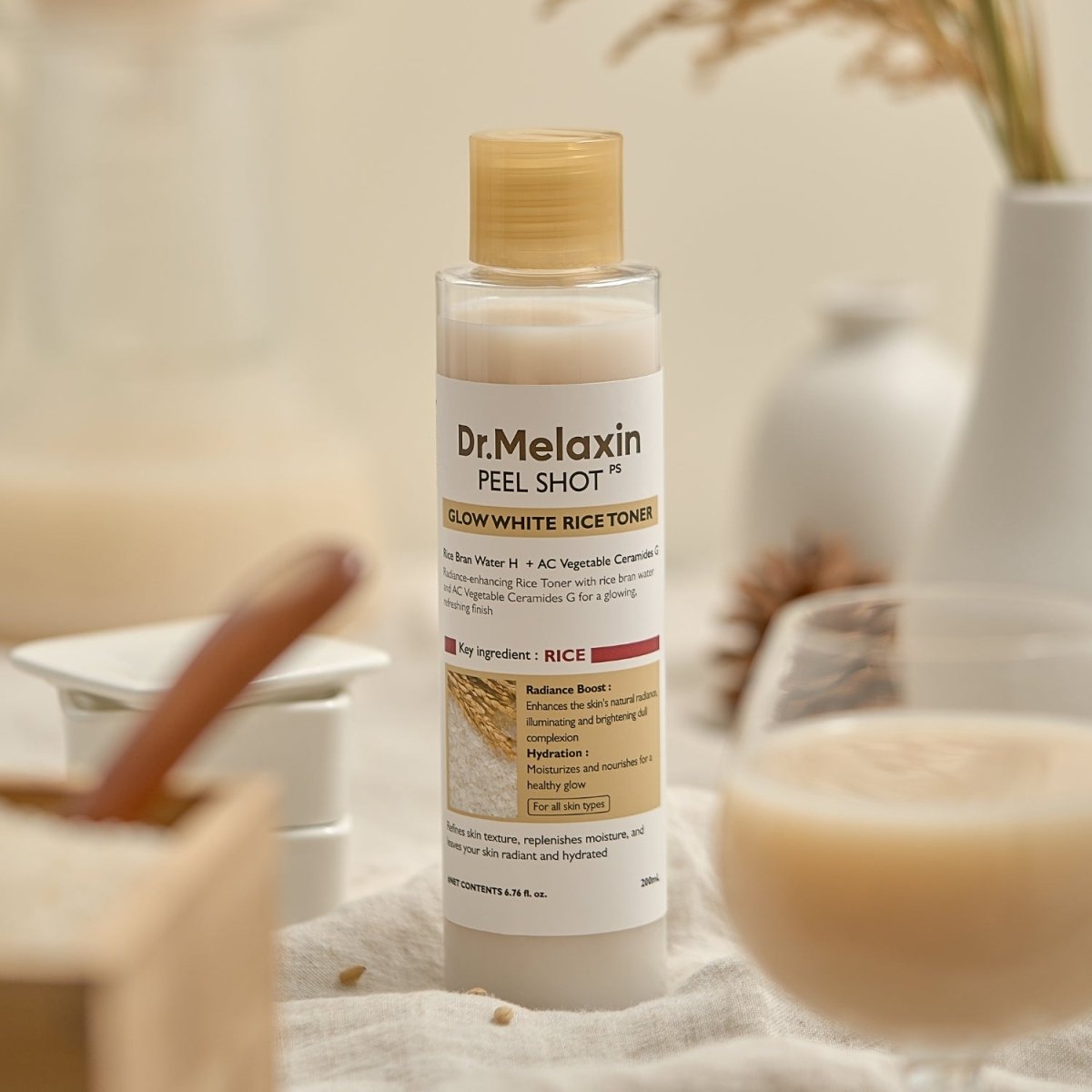 Dr.Melaxin Peel Shot Glow White Rice Toner [200ml] | Pharmacoo Wholesale