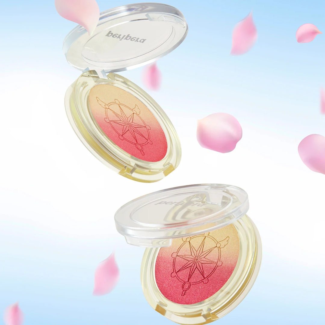 Peripera Pure Blushed Custom Cheek blush compact with soft pink shade and smooth texture, designed for natural rosy cheeks.
