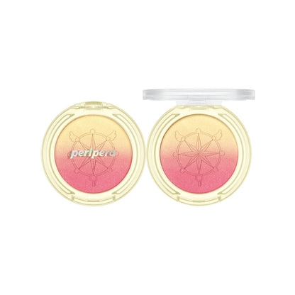 Peripera Pure Blushed Custom Cheek blush compact with soft pink powder for natural, radiant cheek color.