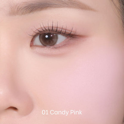 Peripera Pure Blushed Custom Cheek blush compact with soft pink shade and smooth, blendable powder finish.