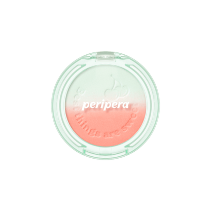 Peripera Pure Blushed Custom Cheek blush compact with soft pink powder and subtle shimmer for natural, rosy cheeks.