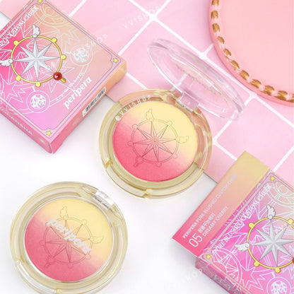 Peripera Pure Blushed Custom Cheek blush compact with soft pink shade and subtle shimmer, showcasing its sleek packaging.
