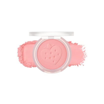 Peripera Pure Blushed Sunshine Cheek blush in Soft Berry shade, featuring a lightweight, natural-looking pink and berry tint for cheeks.