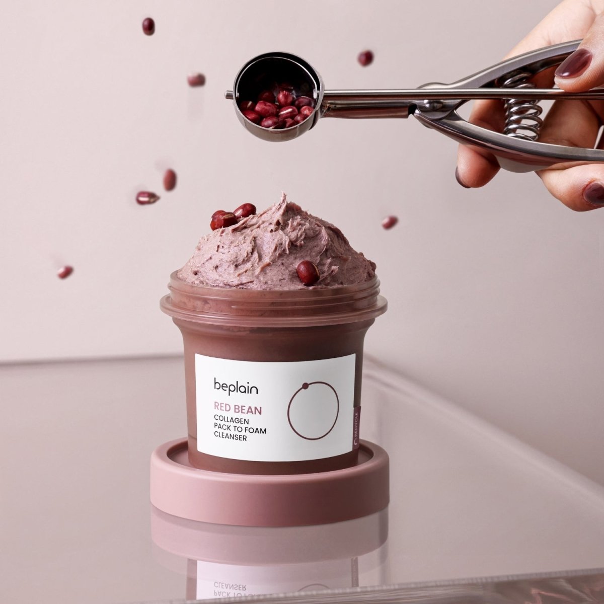 Beplain Red Bean Collagen Pack To Foam Cleanser 100ml | La Cosmetique