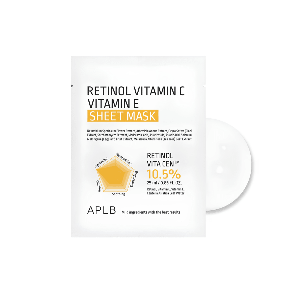APLB Retinol Vitamin C Vitamin E Sheet Mask 1pc | Pharmacoo Wholesale