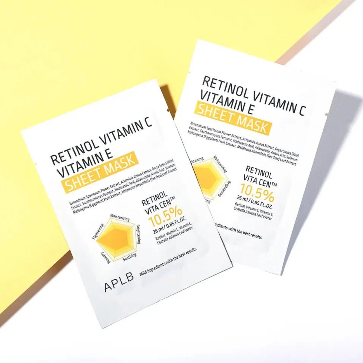 Retinol Vitamin C Vitamin E Sheet Mask 10pcs
