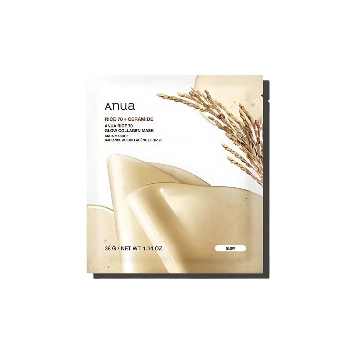 Anua Rice 70 Glow Collagen Mask Box [4pcs] | La Cosmetique