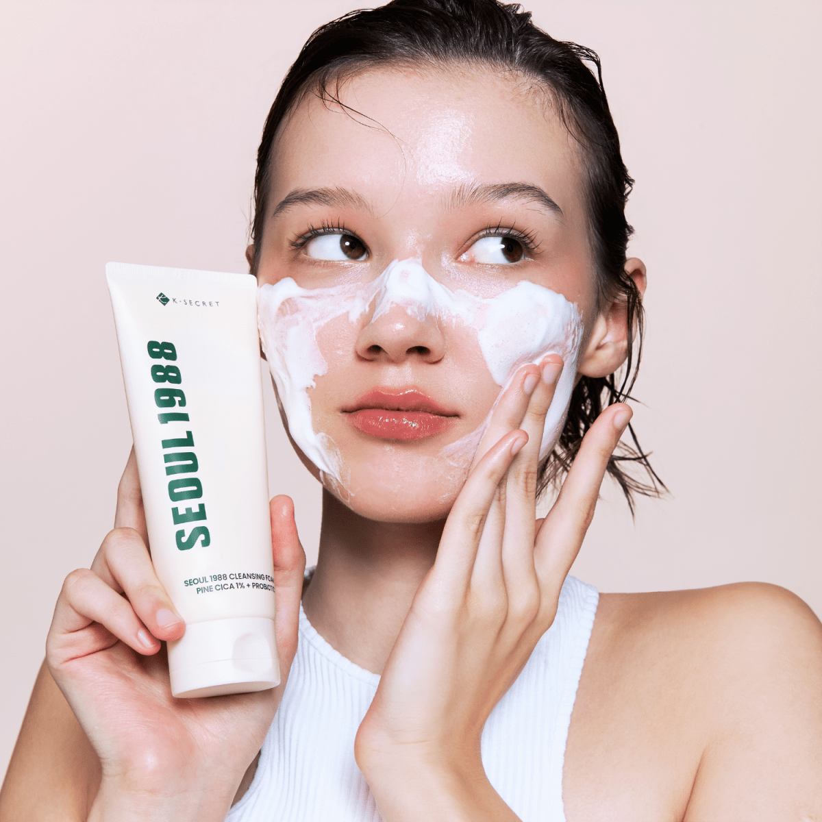 K - Secret Seoul 1988 Cleansing Foam: Pine Cica 1% + Probiotics 150ml | La Cosmetique