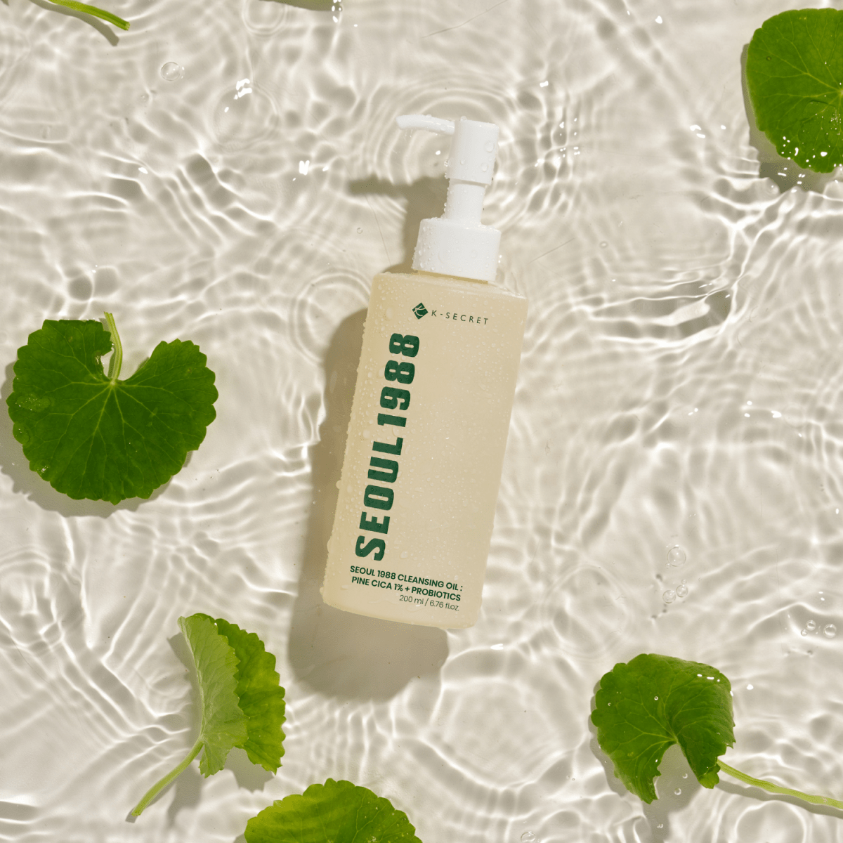 K - Secret Seoul 1988 Cleansing Oil: Pine Cica 1% + Probiotics 200ml | La Cosmetique