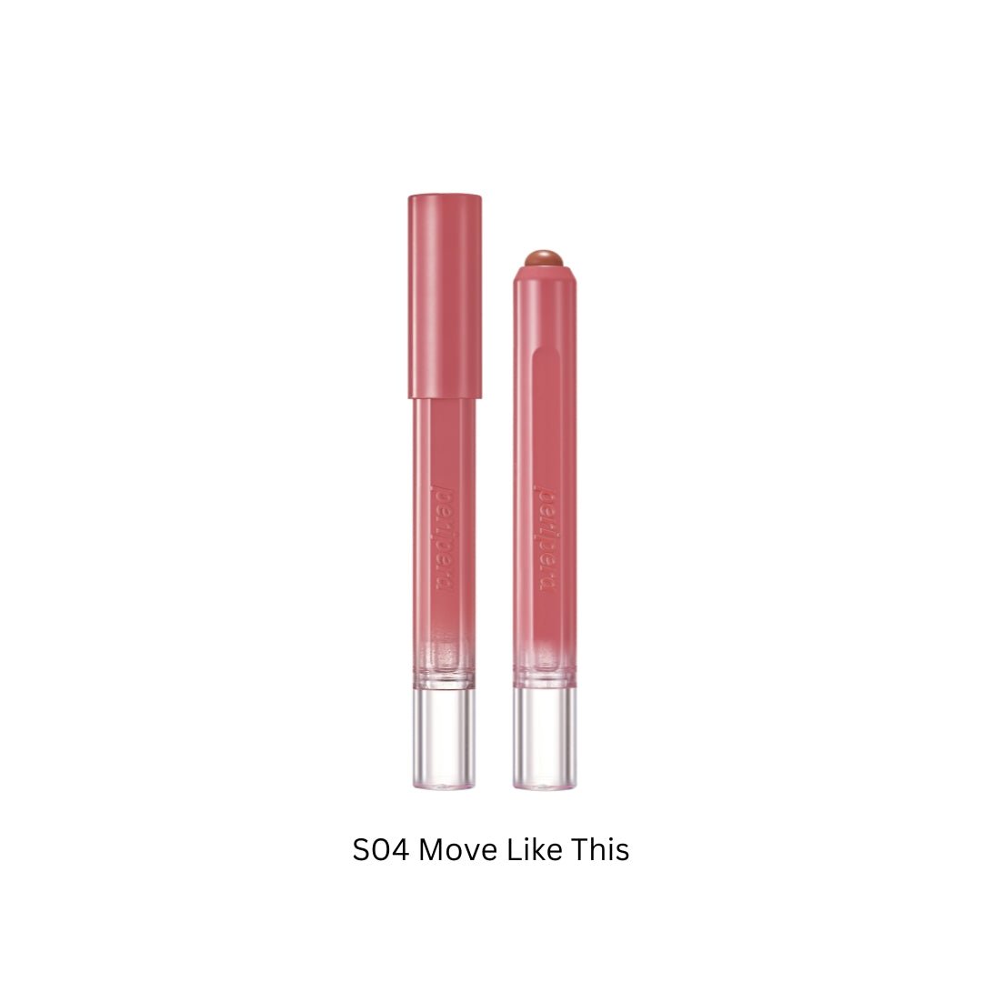 Peripera Slip On My Lip lipstick in a sleek tube, ready for easy application and vibrant lip color.