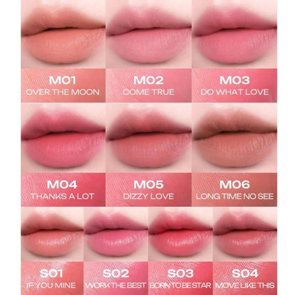 Peripera Slip On My Lip lipstick in a vibrant shade, showcasing the sleek tube and bold color for lips.