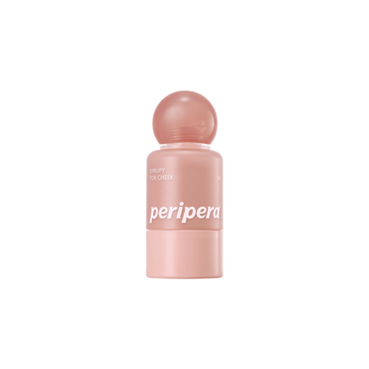 Peripera Syrupy Tok Cheek blush in a soft pink shade, with a creamy, smooth texture and subtle shimmer for a natural glow.