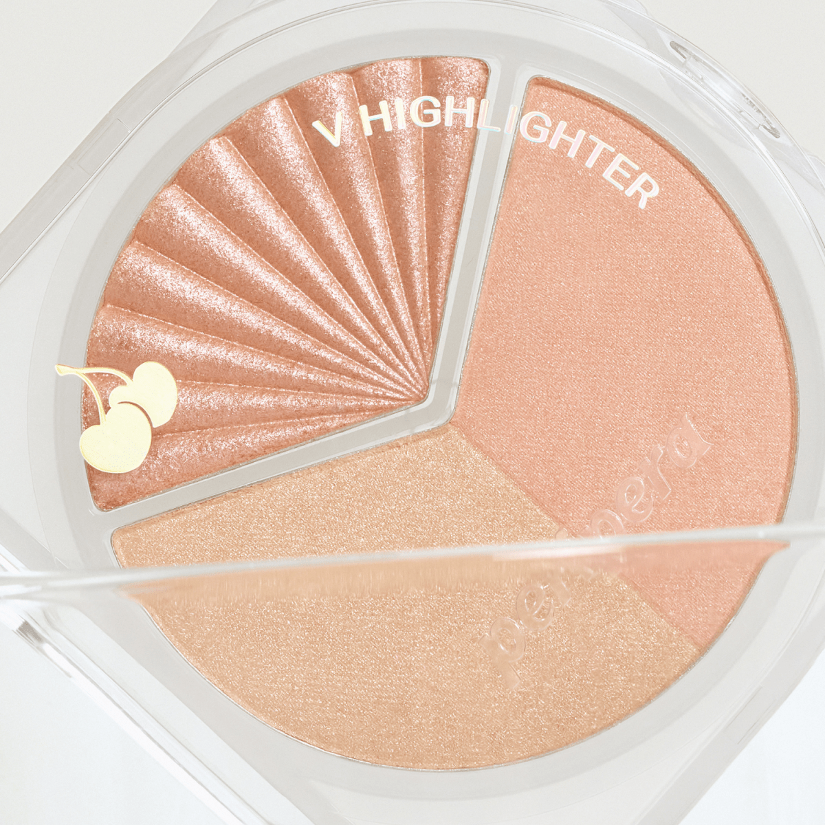 Peripera V Highlighter with a sleek design, featuring a luminous highlighter pen for highlighting and illuminating skin.