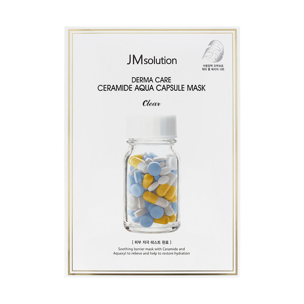JM SolutionDerma Care Ceramide Aqua Capsule Mask Clear 10pcs - La Cosmetique