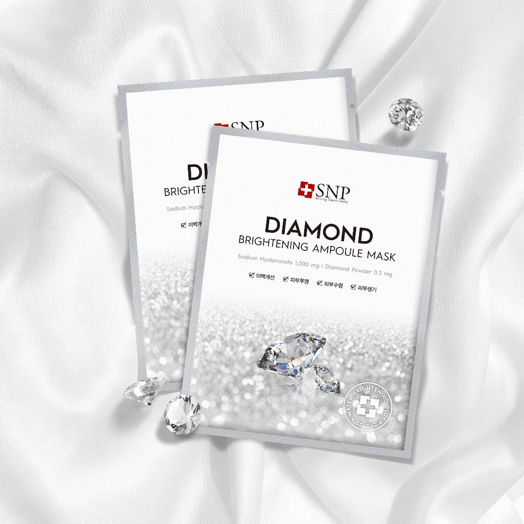 SNP Diamond Brightening Ampoule Mask 10pcs/Box - La Cosmetique