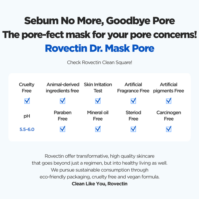 RovectinSkin Essentials Dr. Mask Pore 5pcs - La Cosmetique