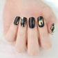 Glossy BlossomGel Nail Strips - Black Foil Art - La Cosmetique
