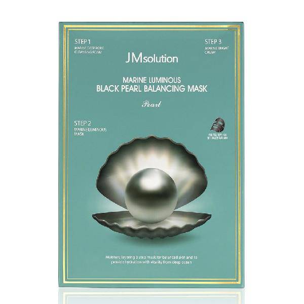 JM SolutionMarine Luminous Black Pearl Balancing Mask 10 Pieces - La Cosmetique