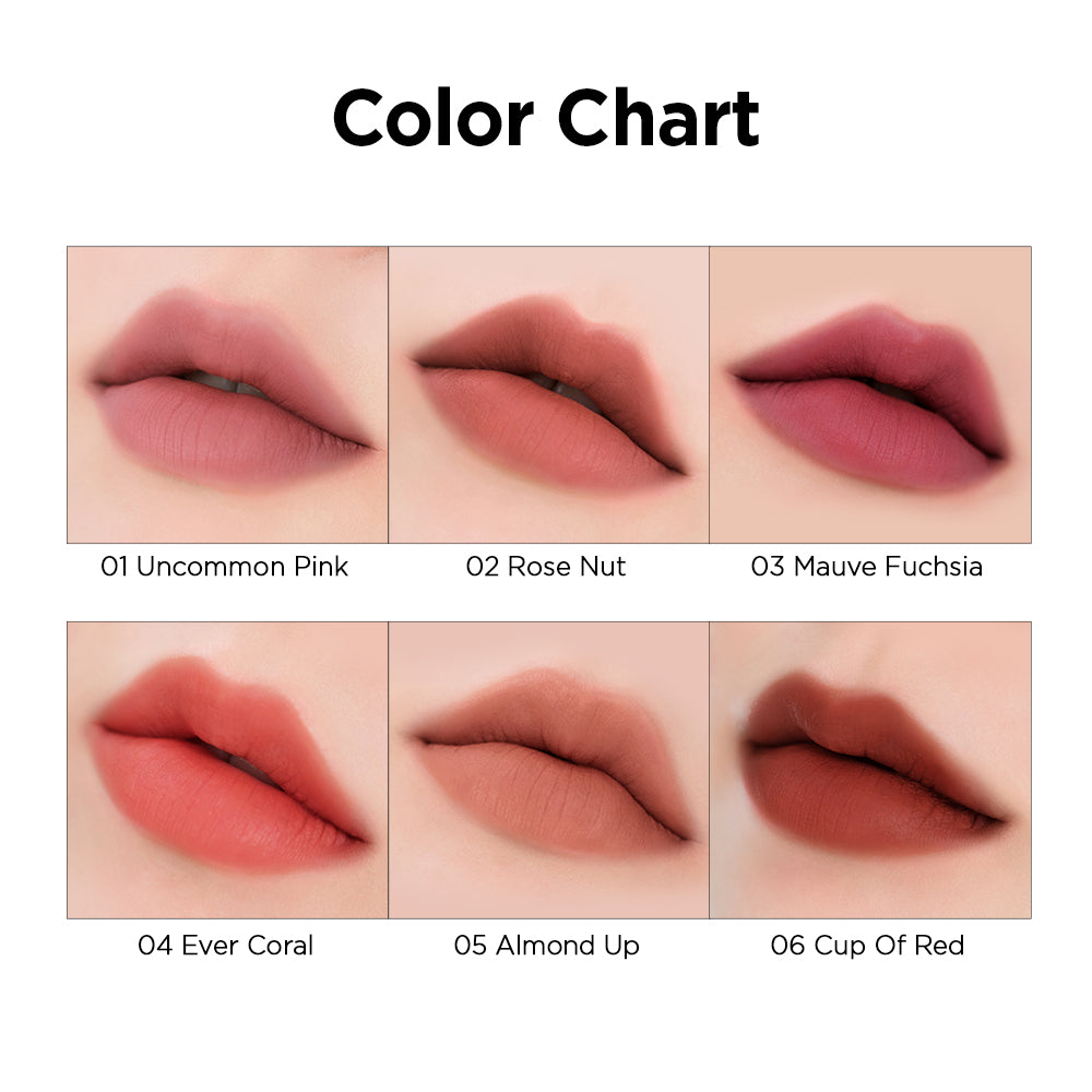 ClioChiffon Mood Lip (6 Colours) - La Cosmetique