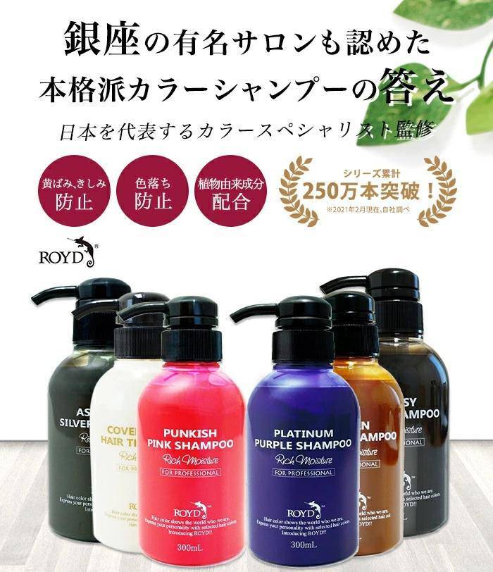 RoydTouch-up Hair Color Shampoo (5 Types) 300ml - La Cosmetique