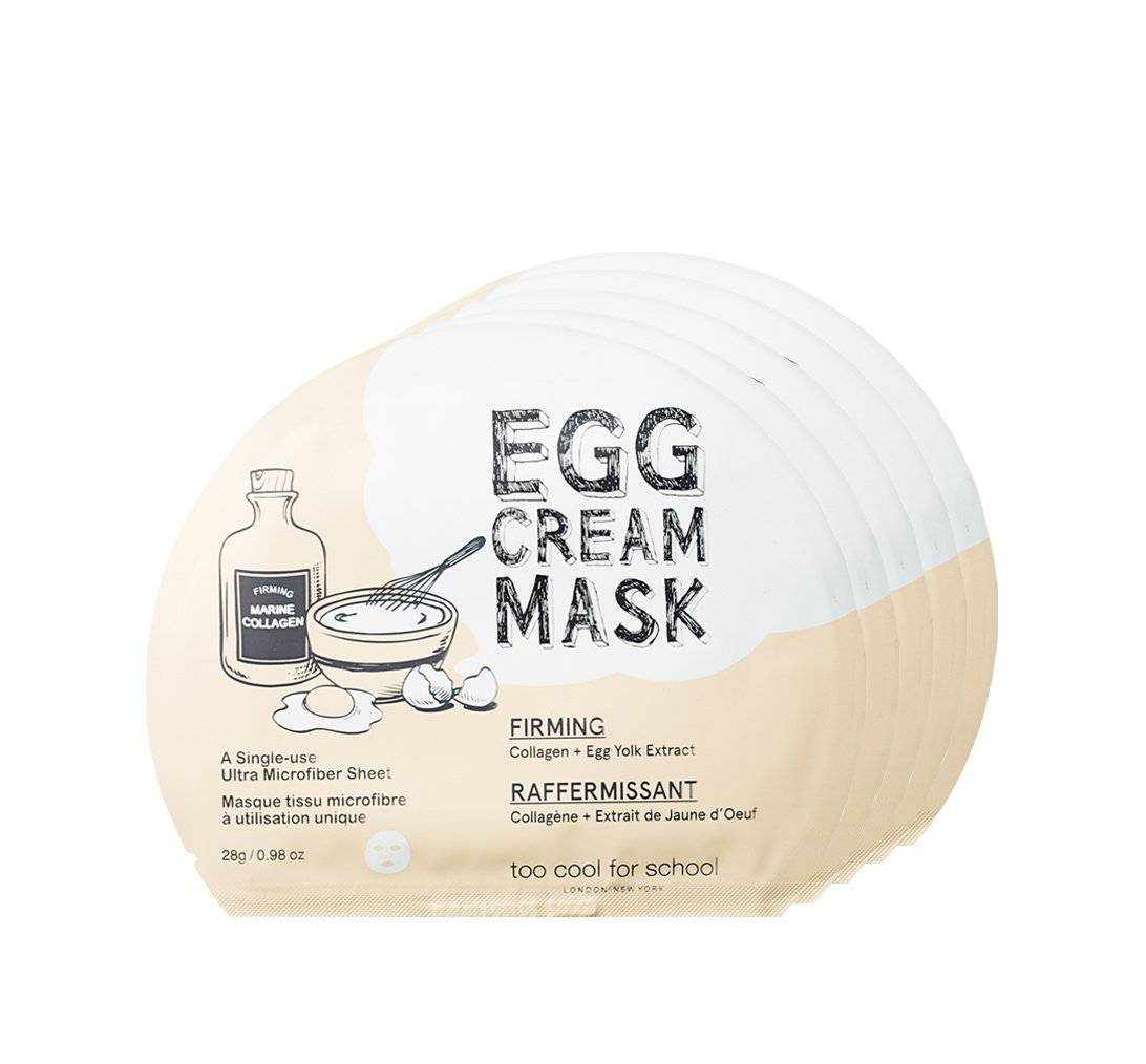 Too Cool For SchoolEgg Cream Mask Firming Box Set (5 sheets) - La Cosmetique