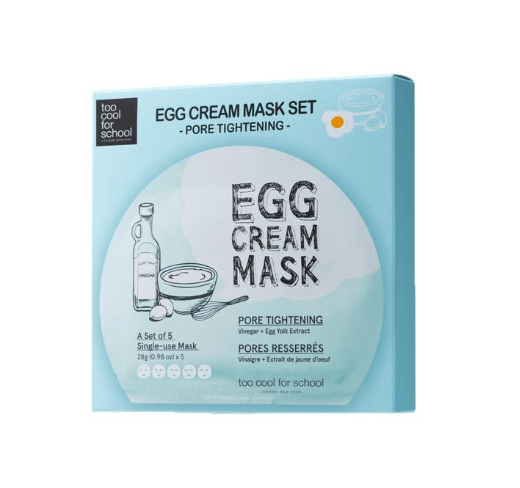 Too Cool For SchoolEgg Cream Mask Pore Tightening Box Set (5 sheets) - La Cosmetique